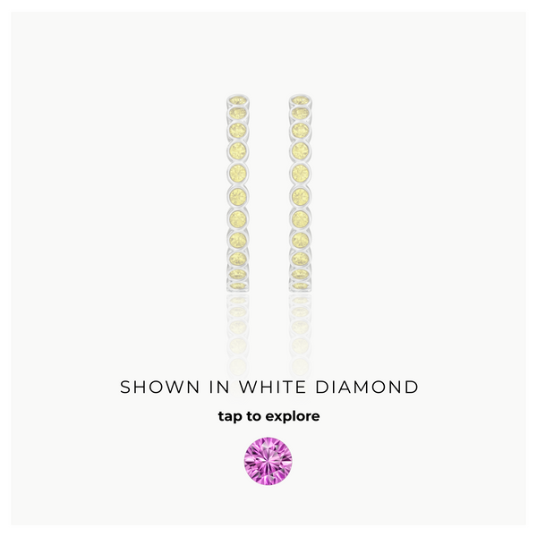Forma Grande Hoop Earrings – Light Pink Sapphire