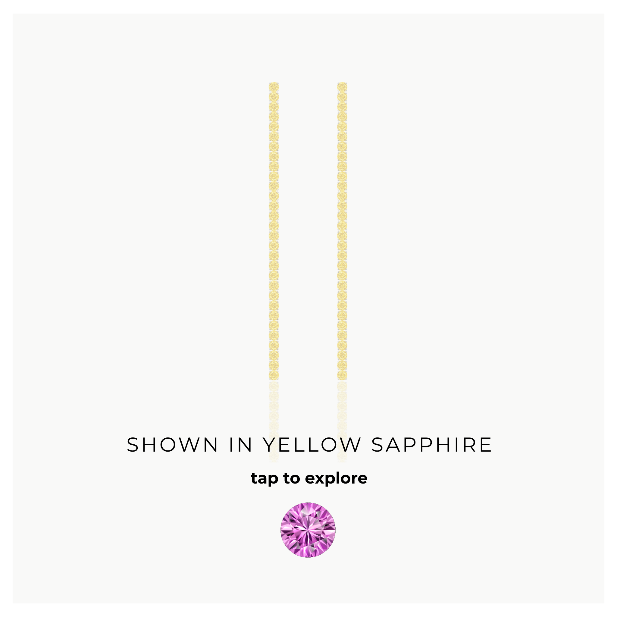 Juno Tennis Line Earrings – Light Pink Sapphire