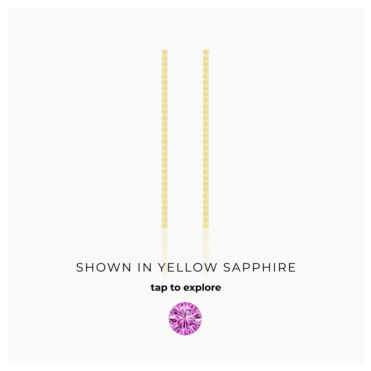 Juno Tennis Line Earrings – Light Pink Sapphire