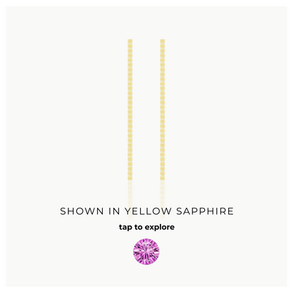 Juno Tennis Line Earrings – Light Pink Sapphire