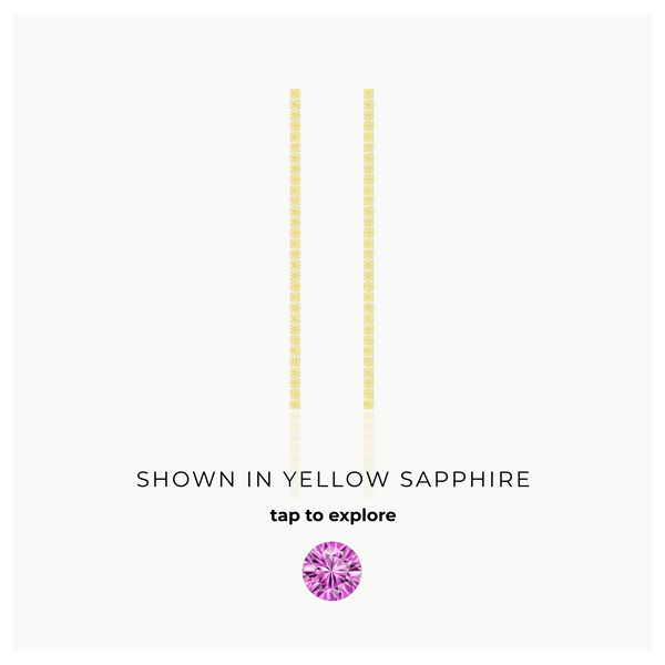 Juno Tennis Line Earrings – Light Pink Sapphire
