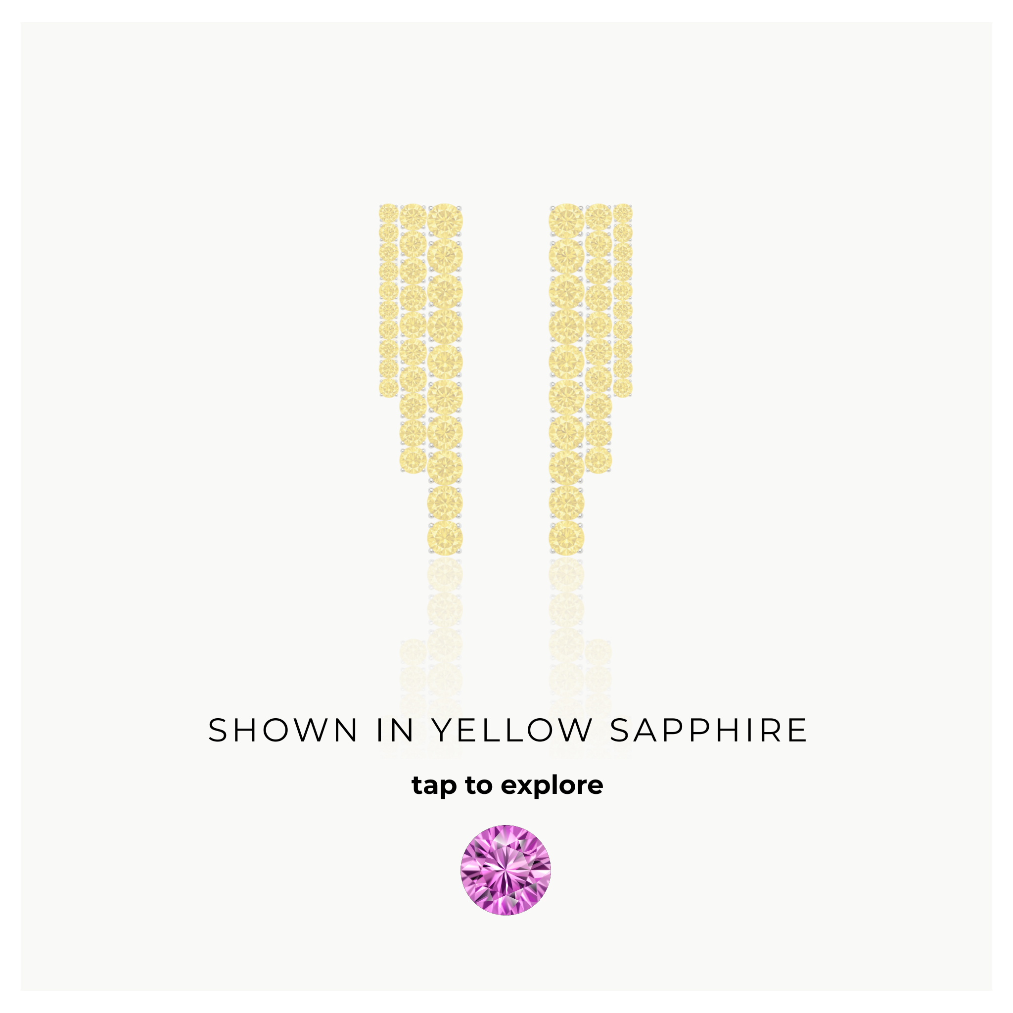 Juno Tennis Cascade Earrings – Light Pink Sapphire