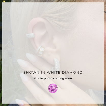 Linea Bold Ear Cuff – Light Pink Sapphire