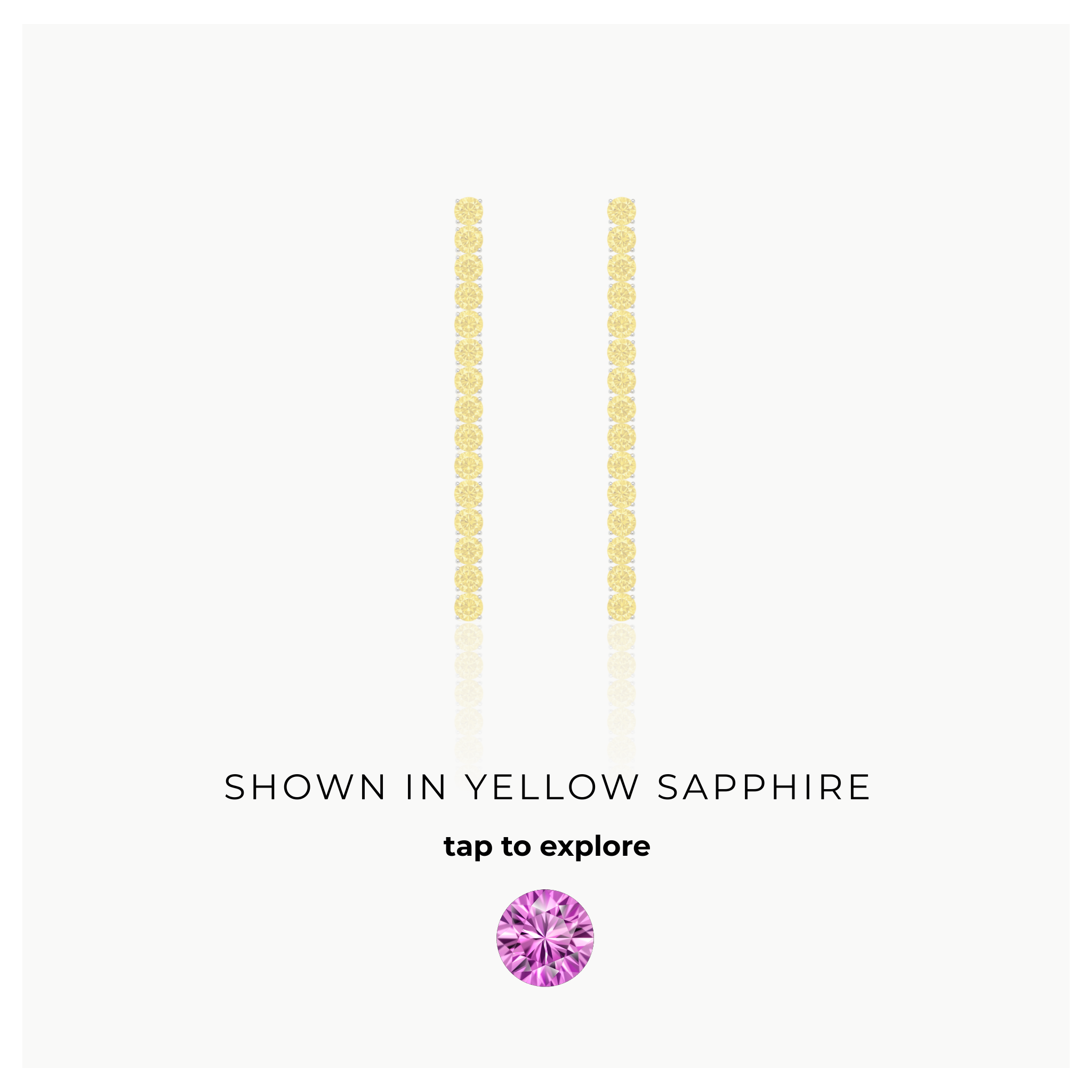 Juno Tennis Drop Earrings – Light Pink Sapphire