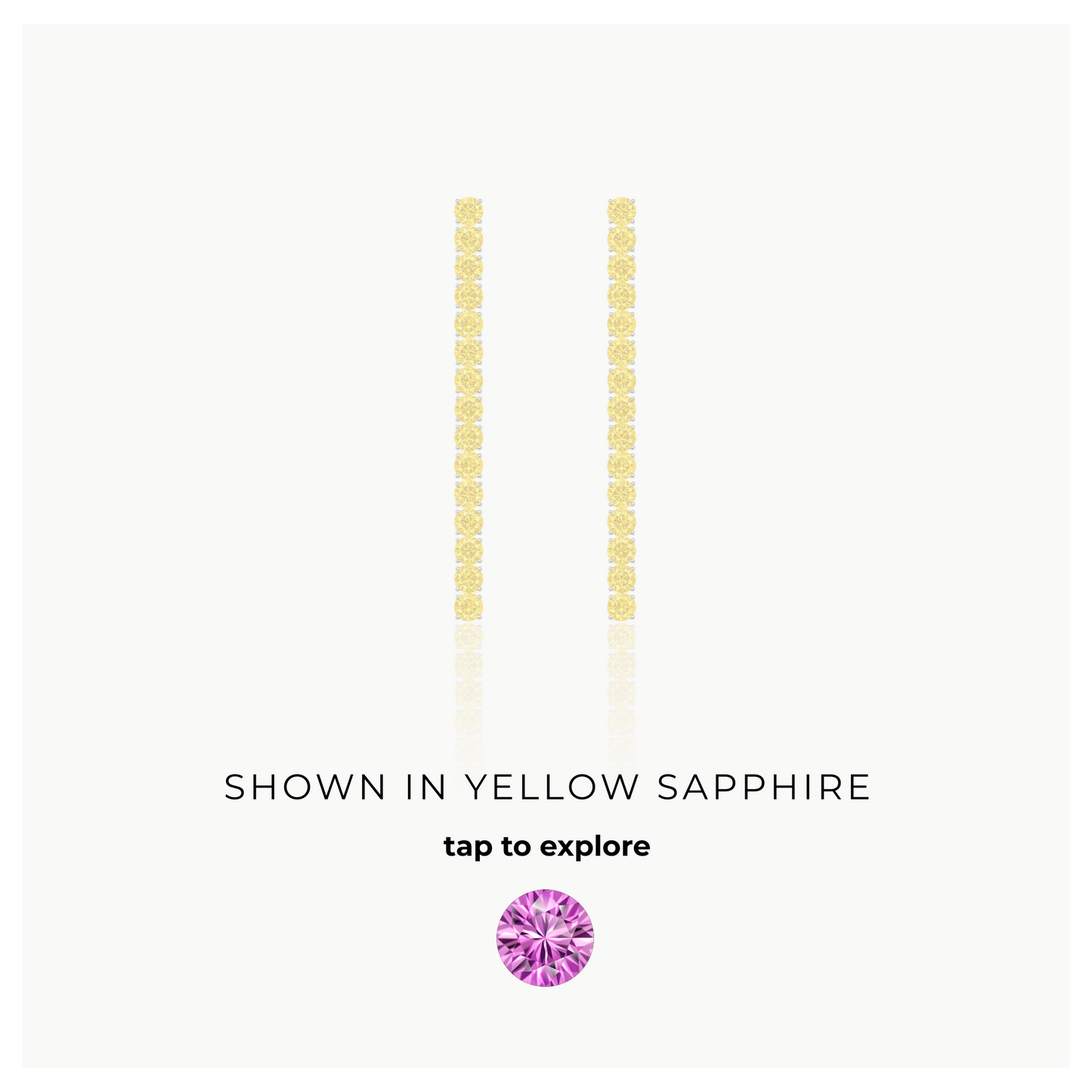 Juno Tennis Drop Earrings – Light Pink Sapphire