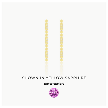 Juno Tennis Drop Earrings – Light Pink Sapphire