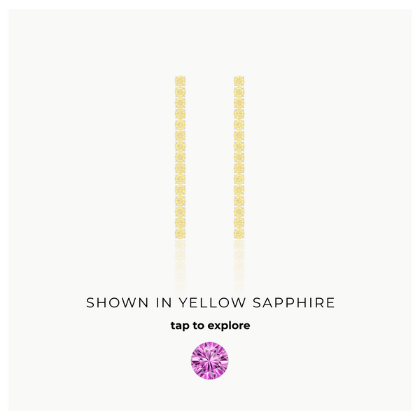 Juno Tennis Drop Earrings – Light Pink Sapphire