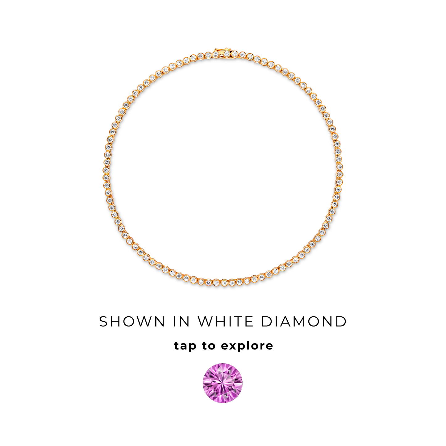 Forma Tennis Necklace – Light Pink Sapphire