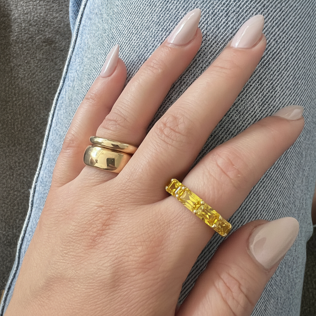 Nexus Tennis Ring – Yellow Sapphire