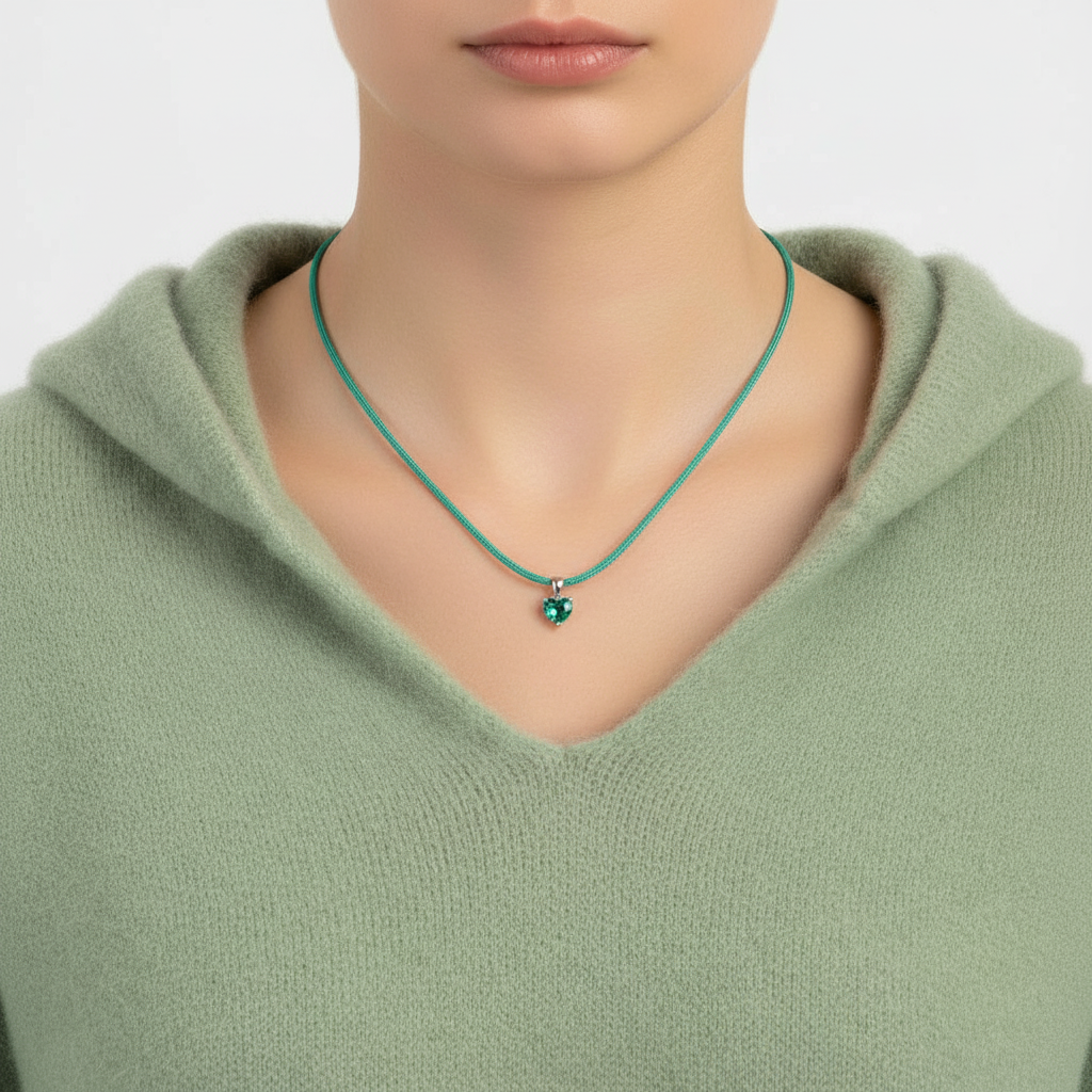 Amore Mini Solitaire Necklace – White Diamond