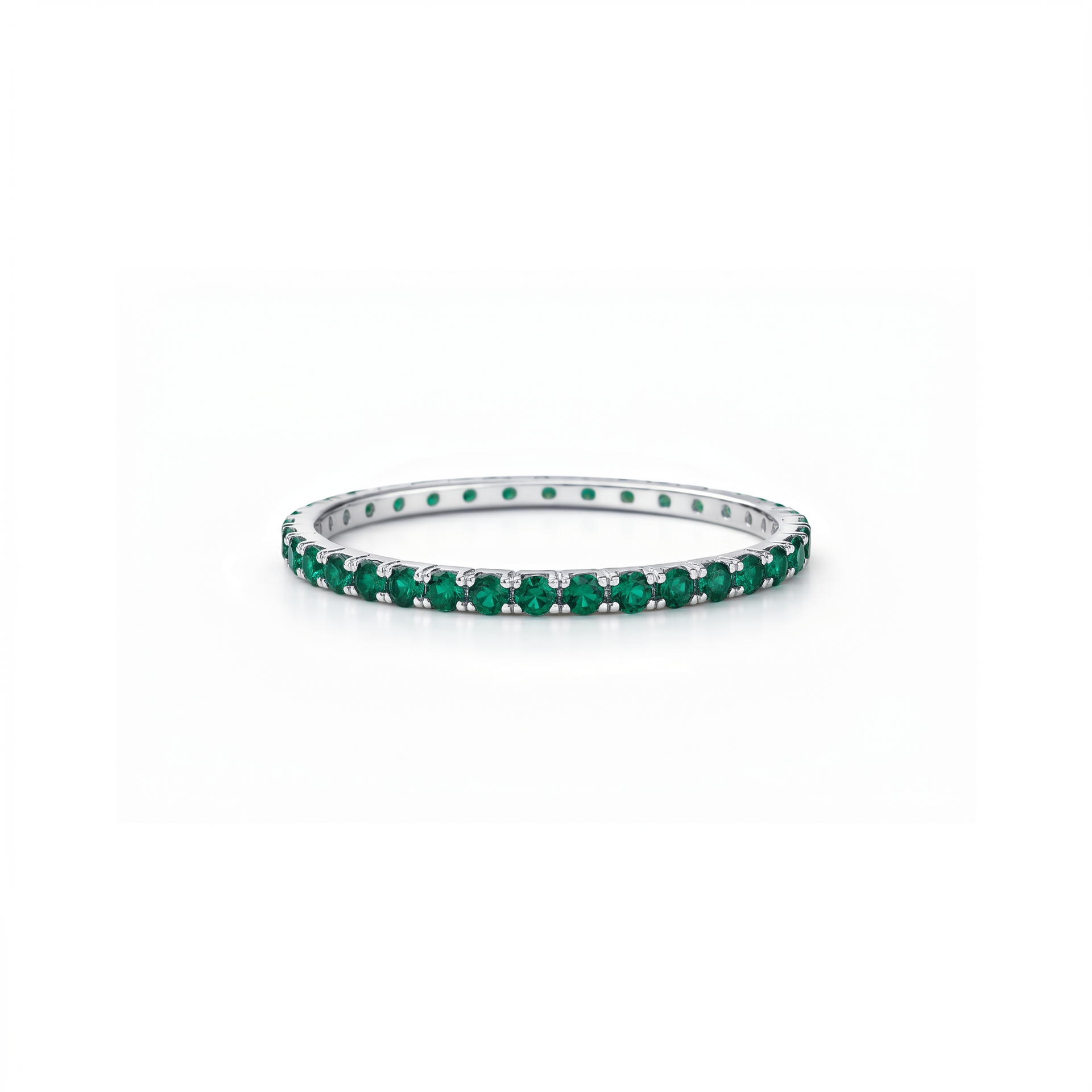 Linea Mini Ring – Zambian Green Emerald