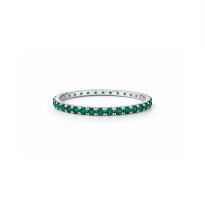 Linea Mini Ring – Zambian Green Emerald