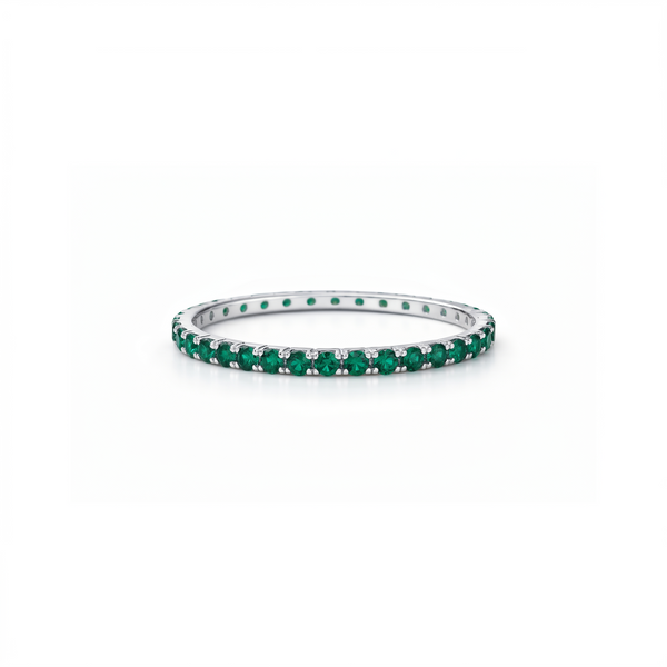 Linea Mini Ring – Zambian Green Emerald