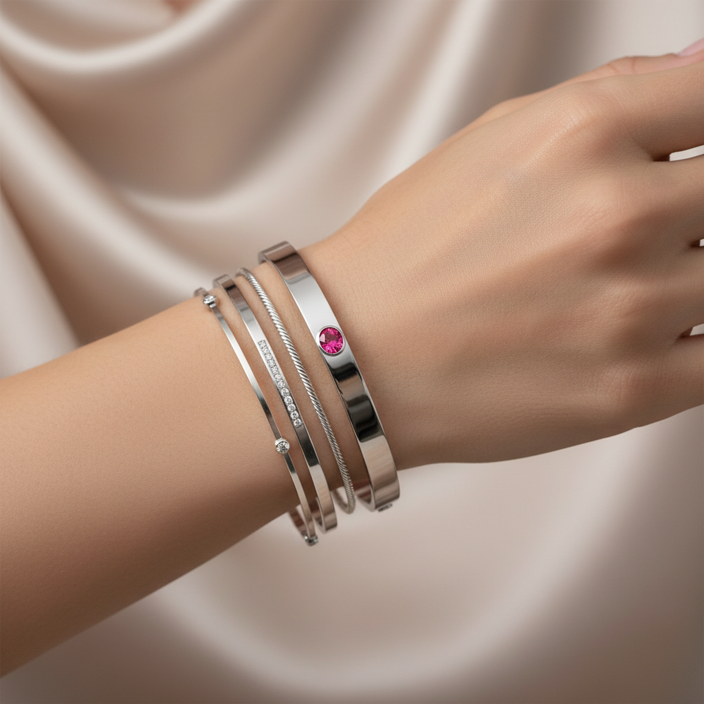 Velara Uno Elemental Bangle – Red Ruby