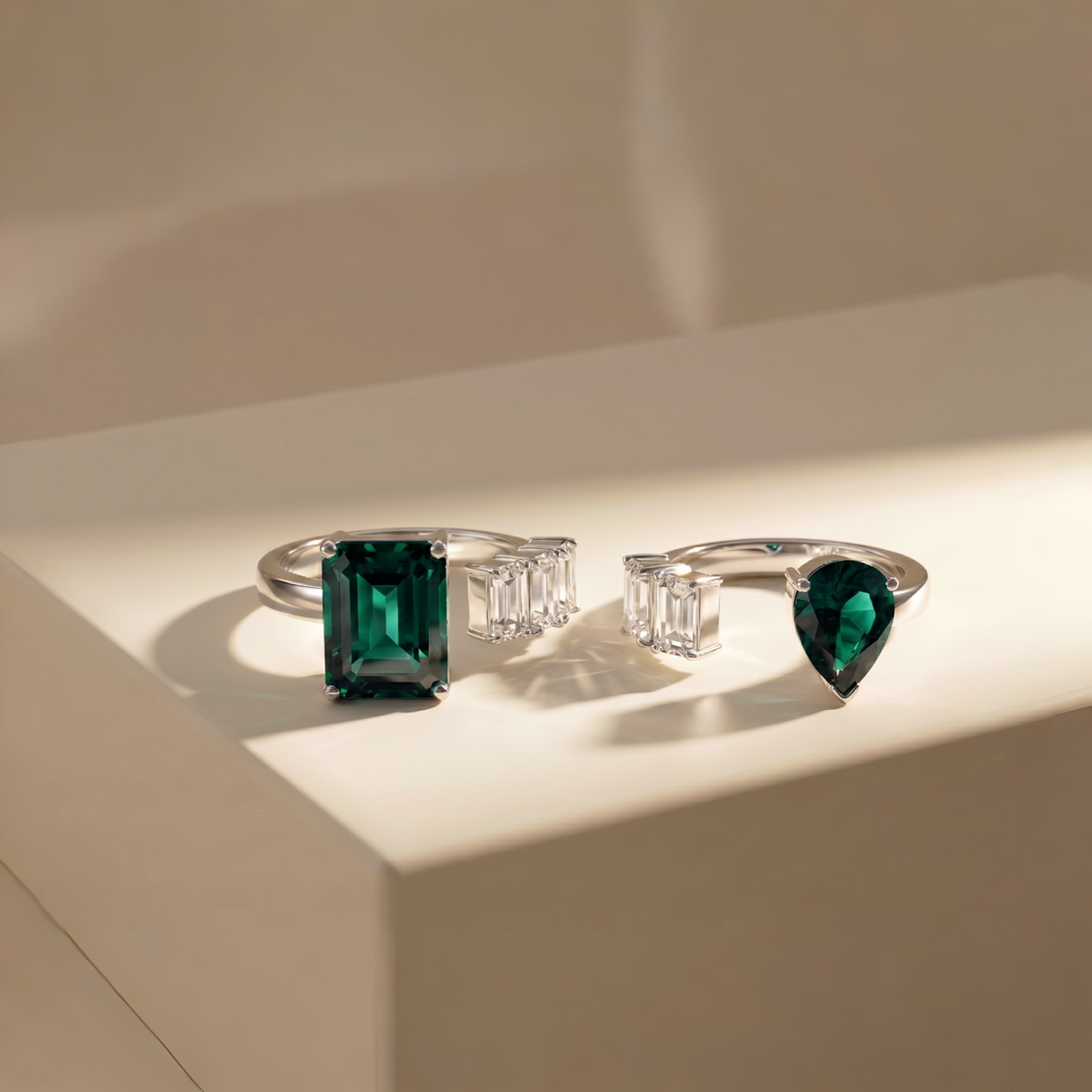 Nova Open Ring – Zambian Green Emerald