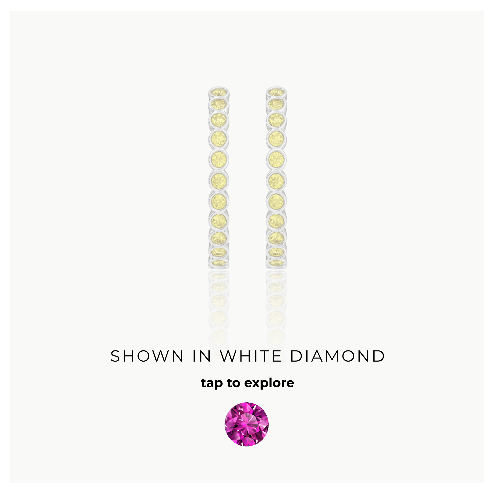 Forma Grande Hoop Earrings – Vivid Pink Sapphire