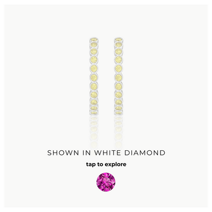 Forma Grande Hoop Earrings – Vivid Pink Sapphire