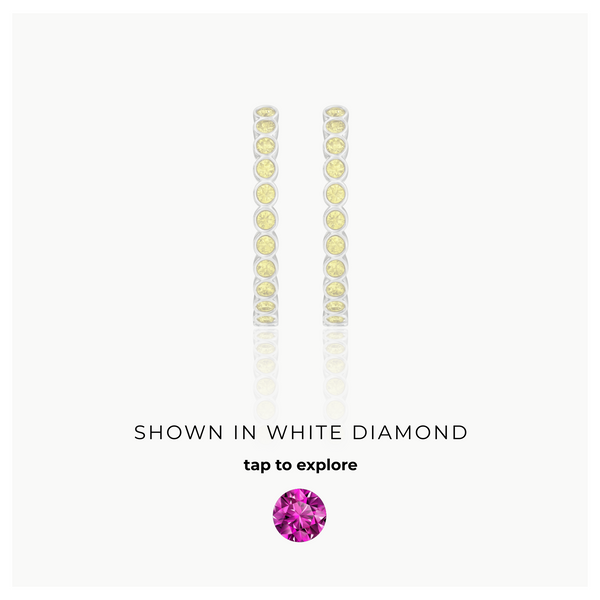 Forma Grande Hoop Earrings – Vivid Pink Sapphire