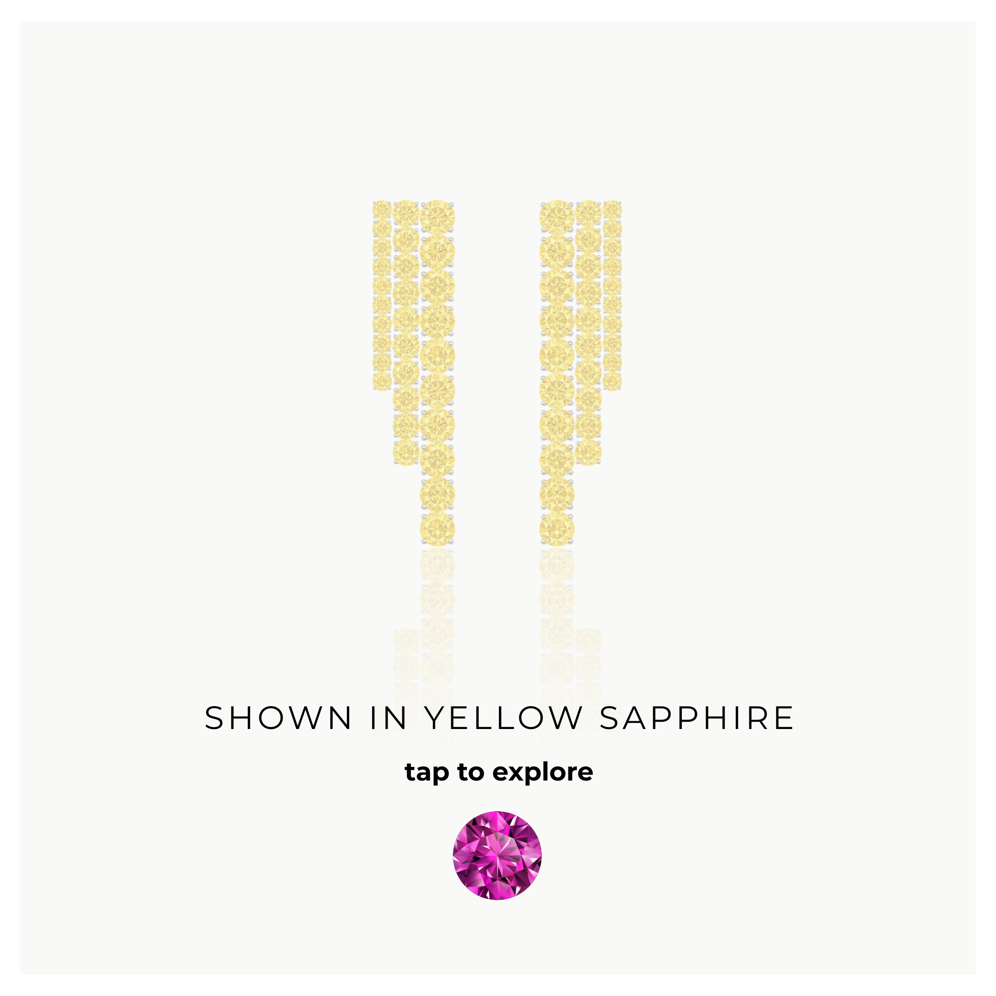 Juno Tennis Cascade Earrings – Vivid Pink Sapphire