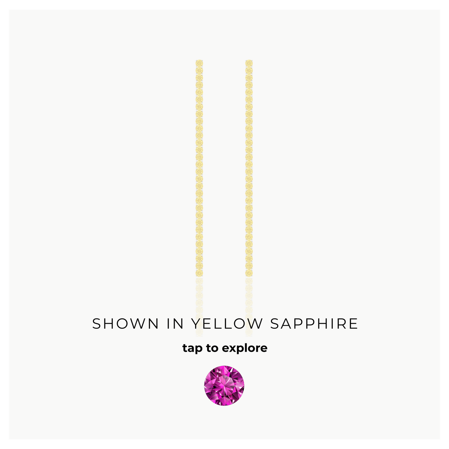 Juno Tennis Line Earrings – Vivid Pink Sapphire