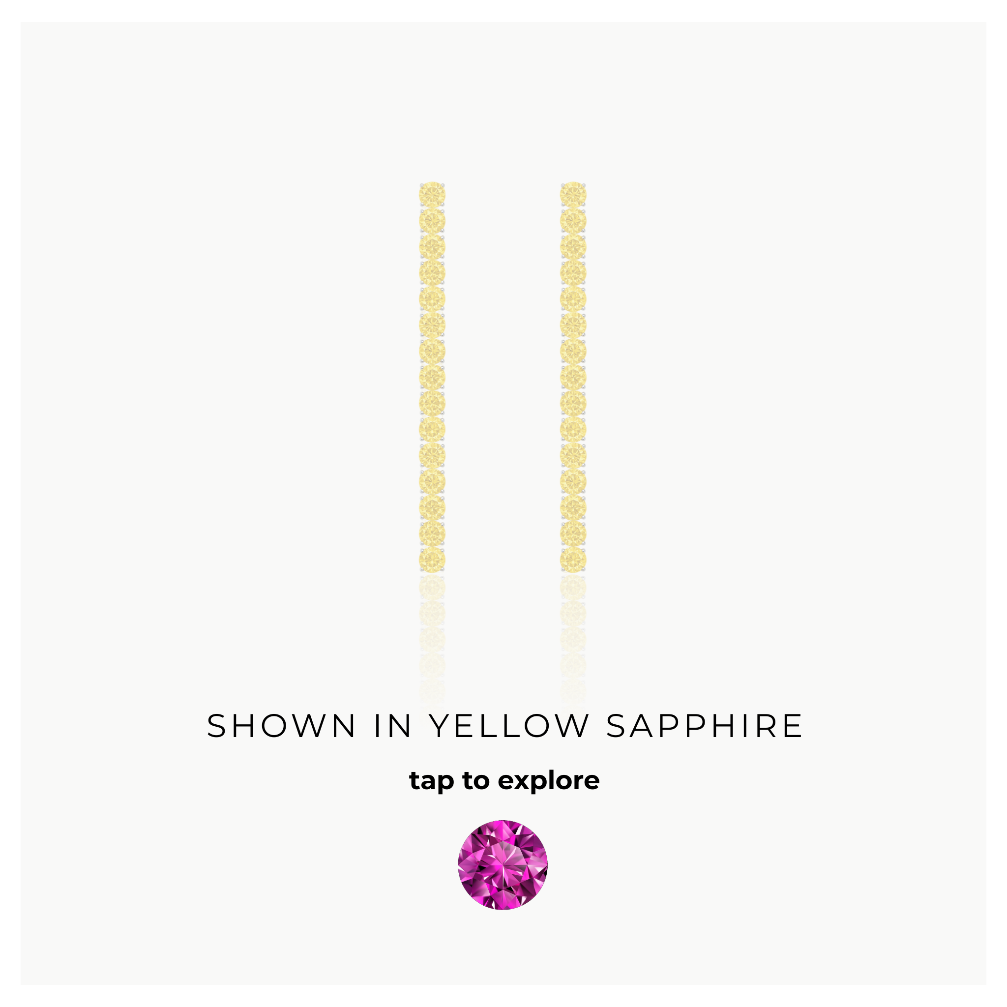 Juno Tennis Drop Earrings – Vivid Pink Sapphire