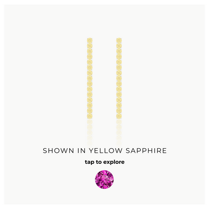 Juno Tennis Drop Earrings – Vivid Pink Sapphire