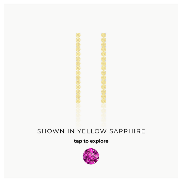 Juno Tennis Drop Earrings – Vivid Pink Sapphire
