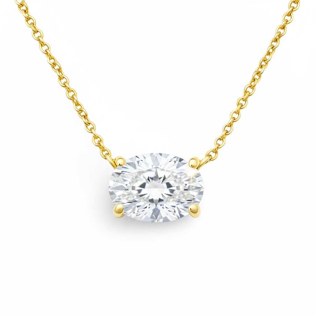 Velara Solitaire Necklace – White Diamond