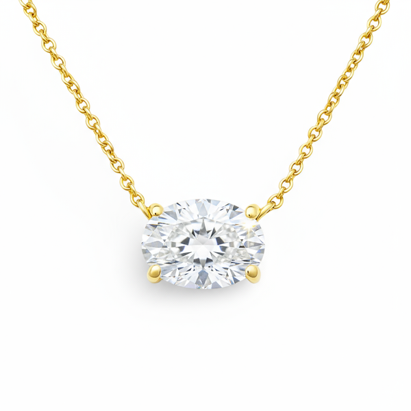 Velara Solitaire Necklace – White Diamond