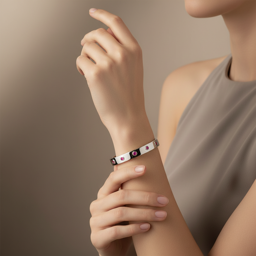 Forma Cinco Elemental Bangle – Light Blue Aquamarine