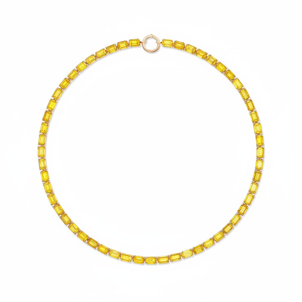 Nexus Tennis Necklace – Yellow Sapphire