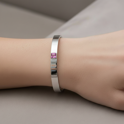 Aria Uno Elemental Bangle – Light Pink Sapphire