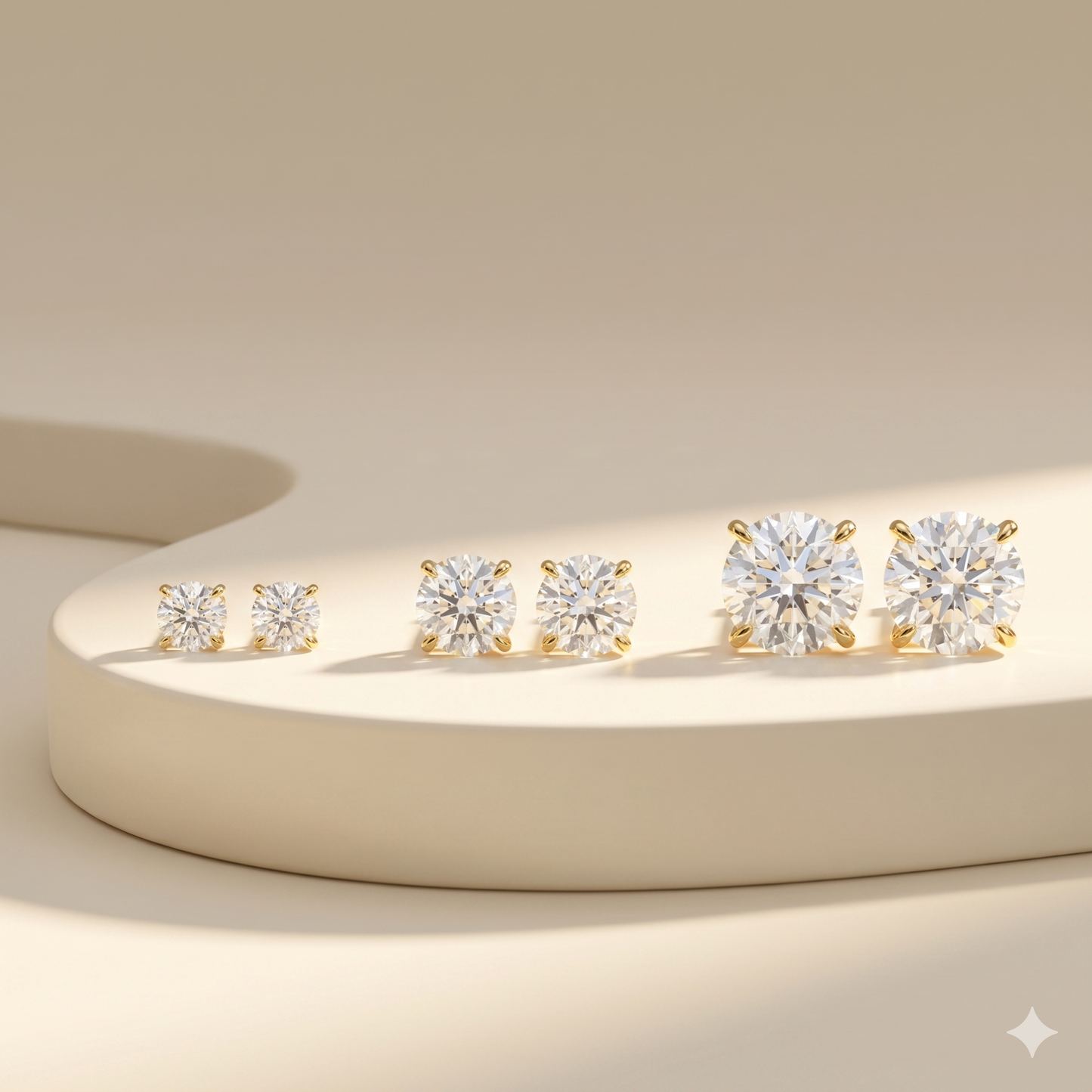 Juno Stud Earrings – White Diamond