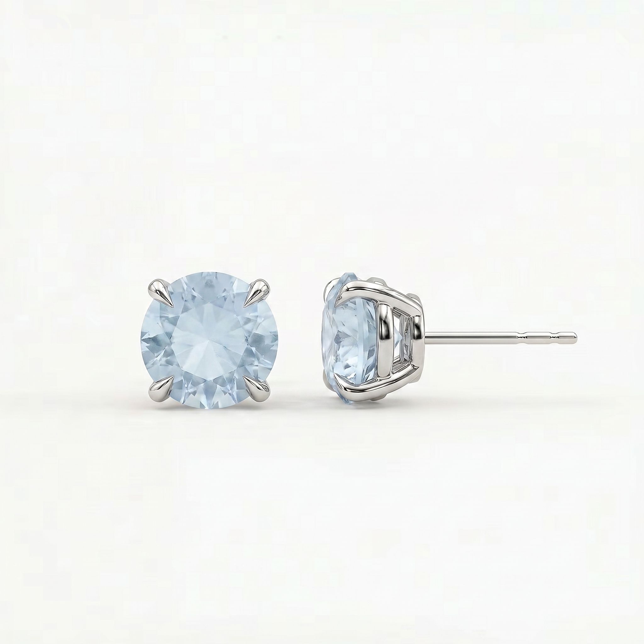 Juno Stud Earrings – Light Blue Aquamarine