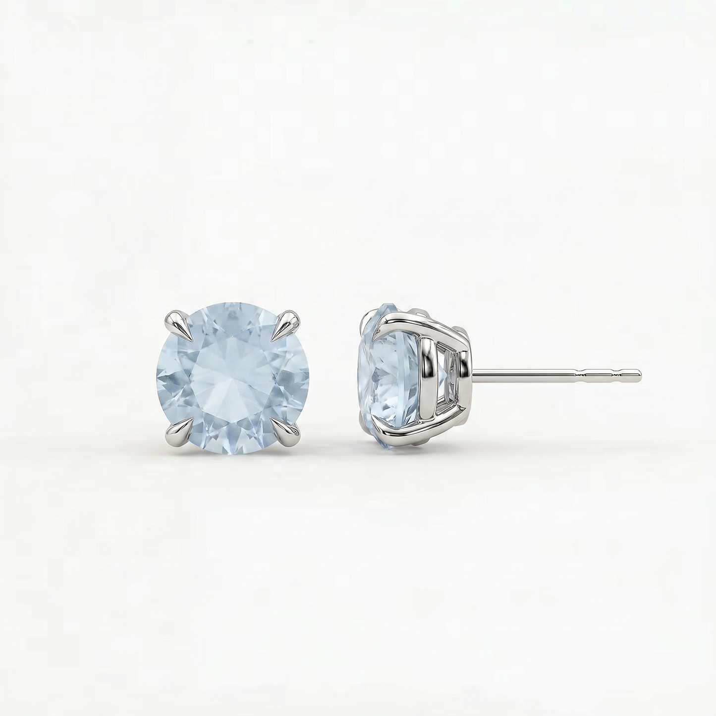 Juno Stud Earrings – Light Blue Aquamarine