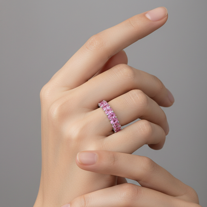 Velara Eternity Ring – Light Pink Sapphire