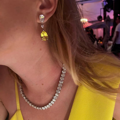 Nova Versus Earrings – Yellow Sapphire