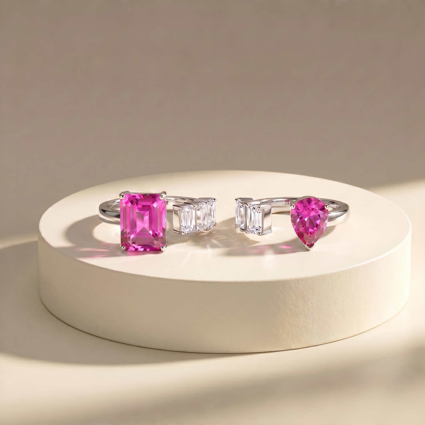 Nova Open Ring – Vivid Pink Sapphire