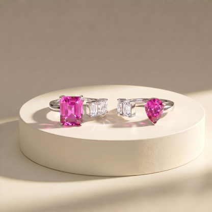 Nova Open Ring – Vivid Pink Sapphire