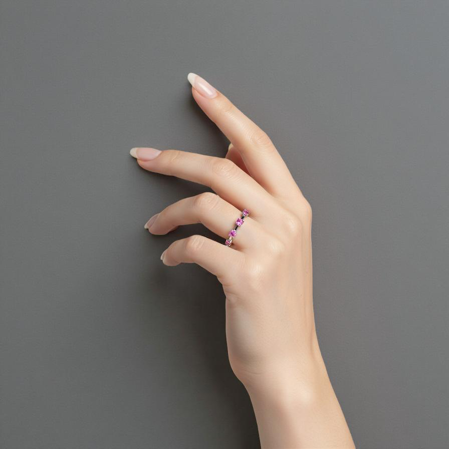 Linea Cinco Ring – Light Pink Sapphire