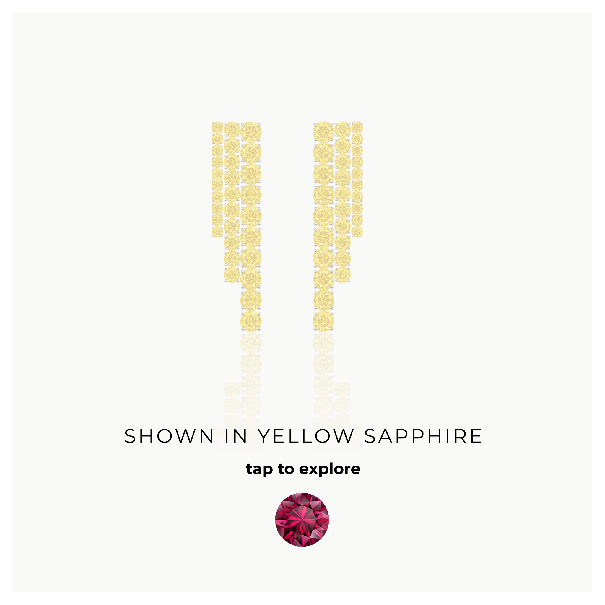 Juno Tennis Cascade Earrings – Red Ruby