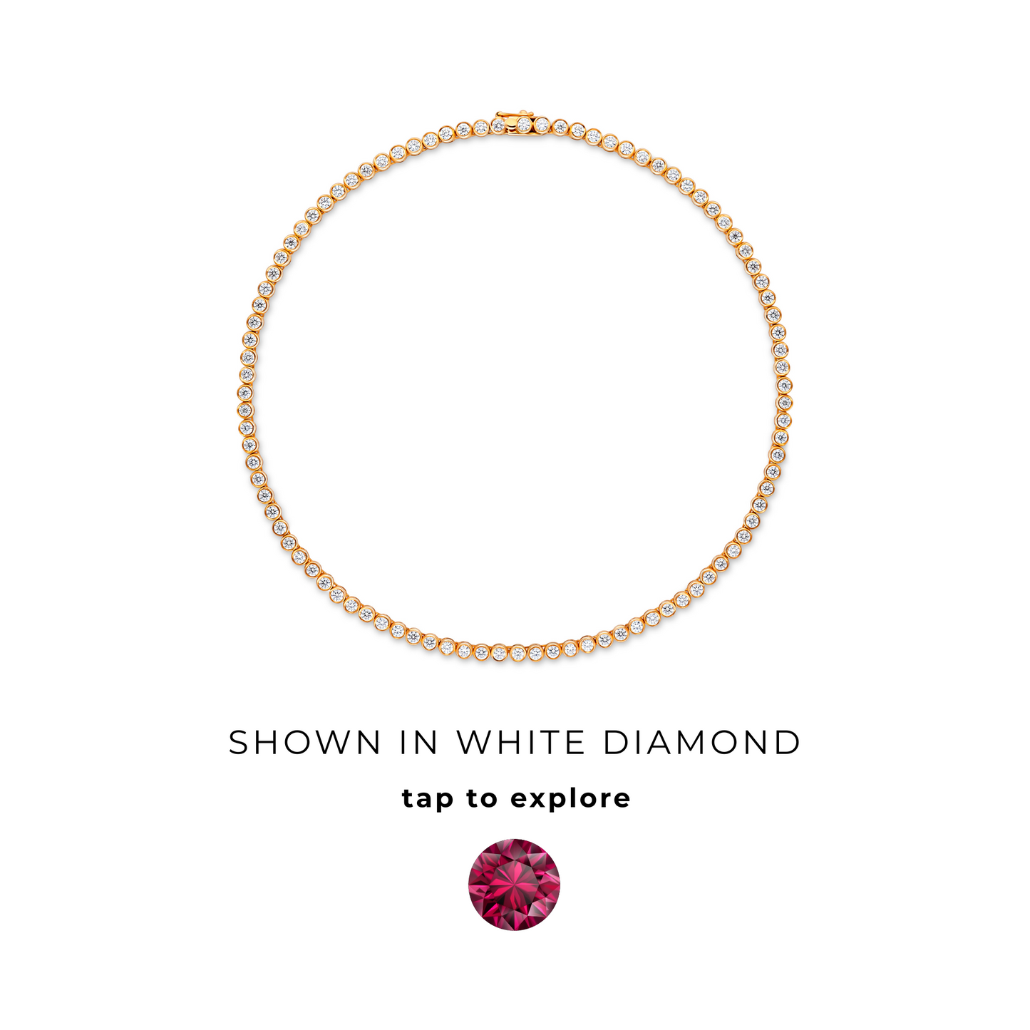 Forma Tennis Necklace – Red Ruby