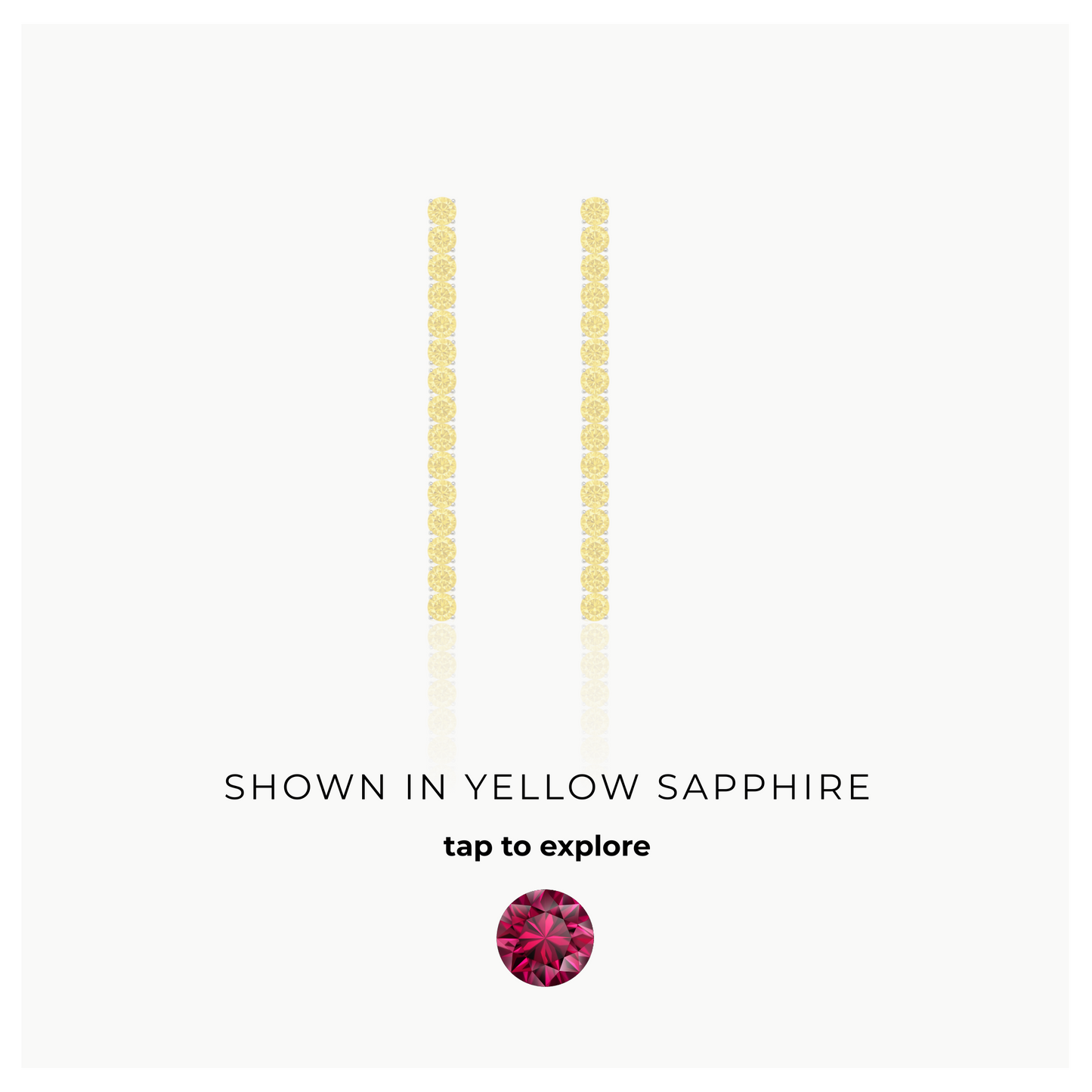 Juno Tennis Drop Earrings – Red Ruby