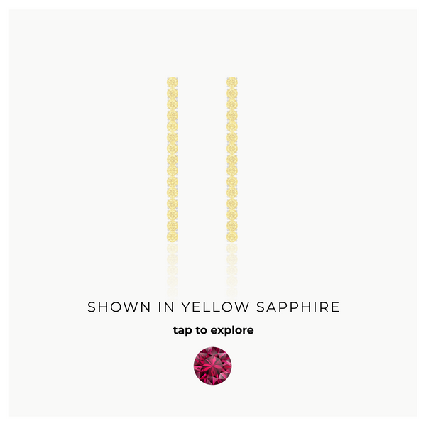 Juno Tennis Drop Earrings – Red Ruby