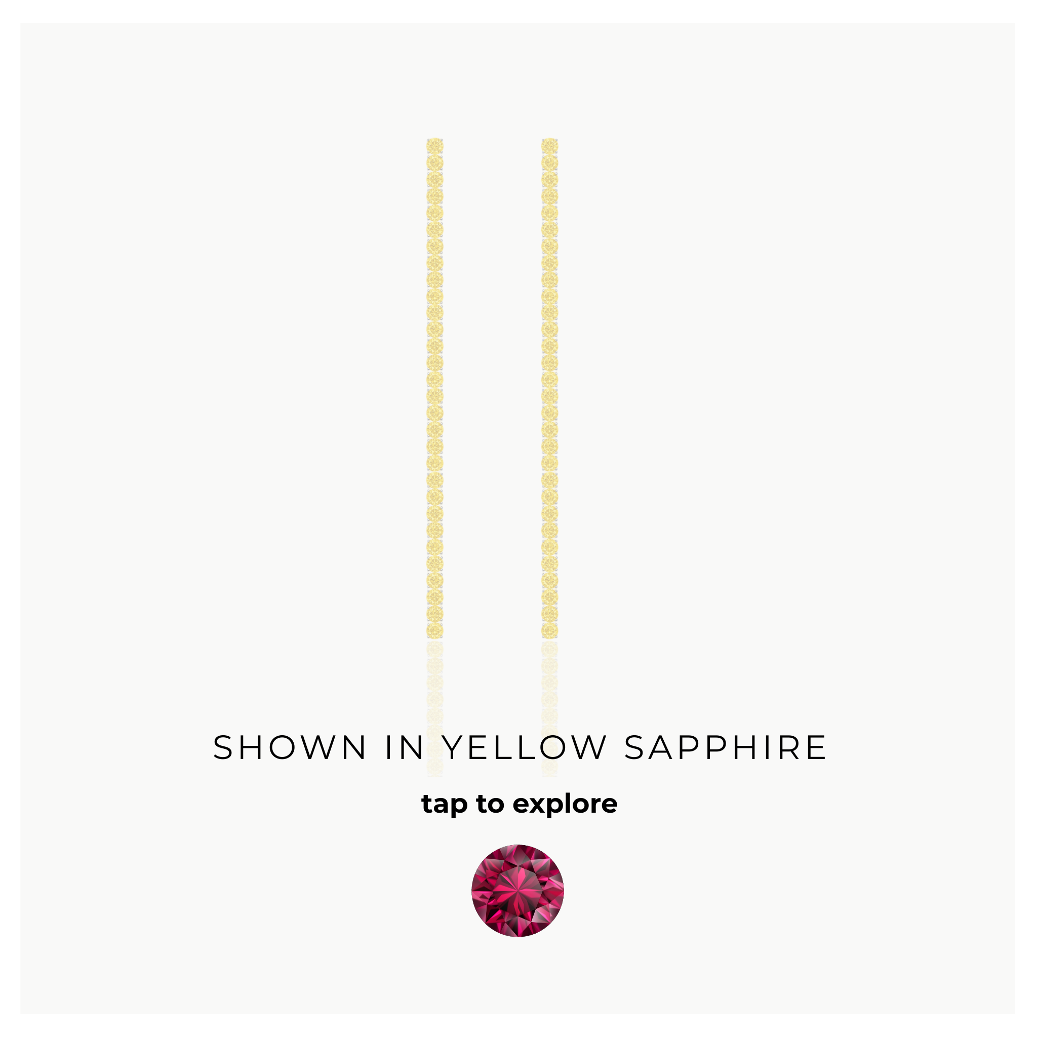 Juno Tennis Line Earrings – Red Ruby