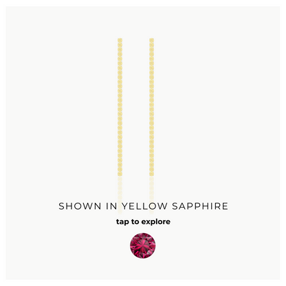 Juno Tennis Line Earrings – Red Ruby