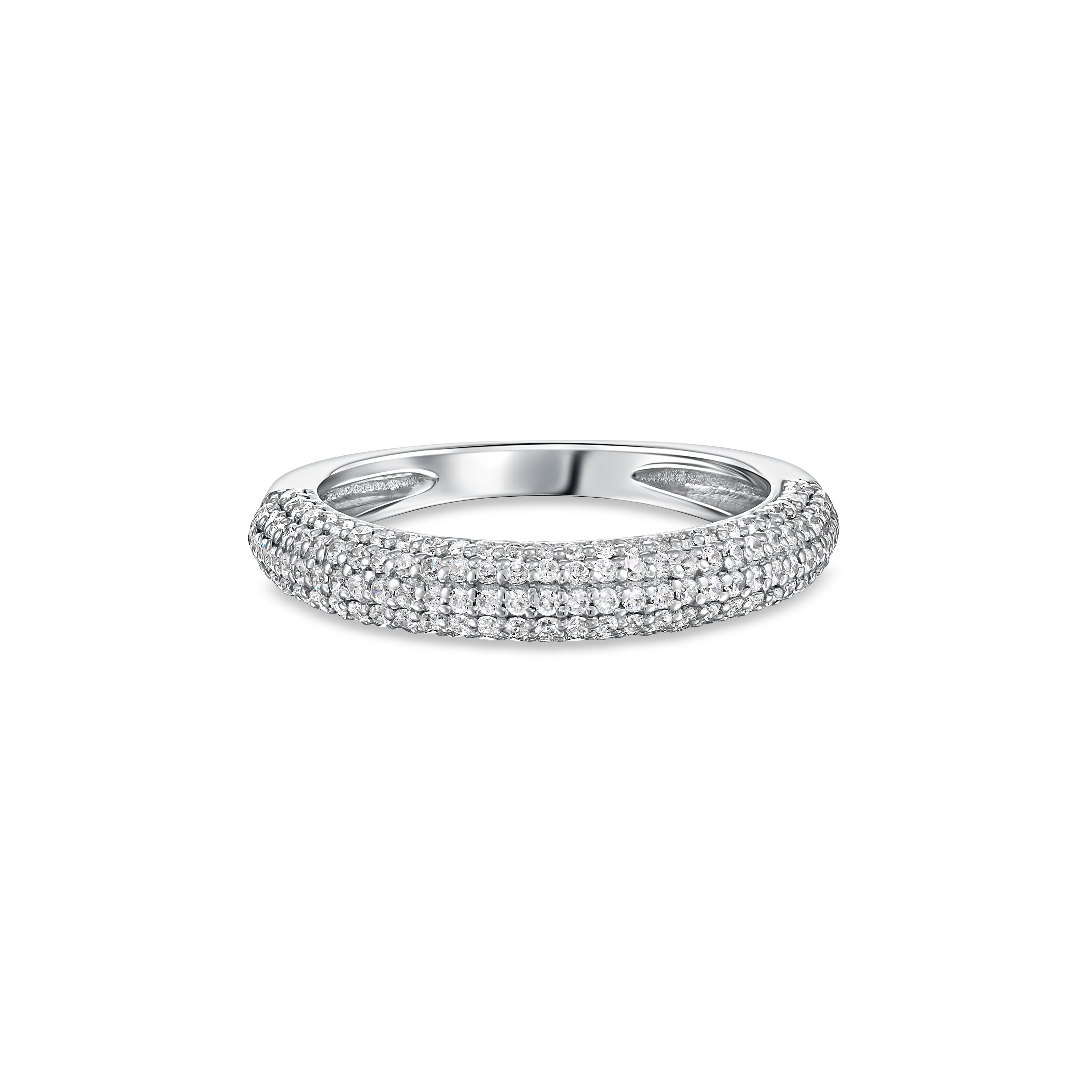 Linea Glide Midi Ring – White Diamond