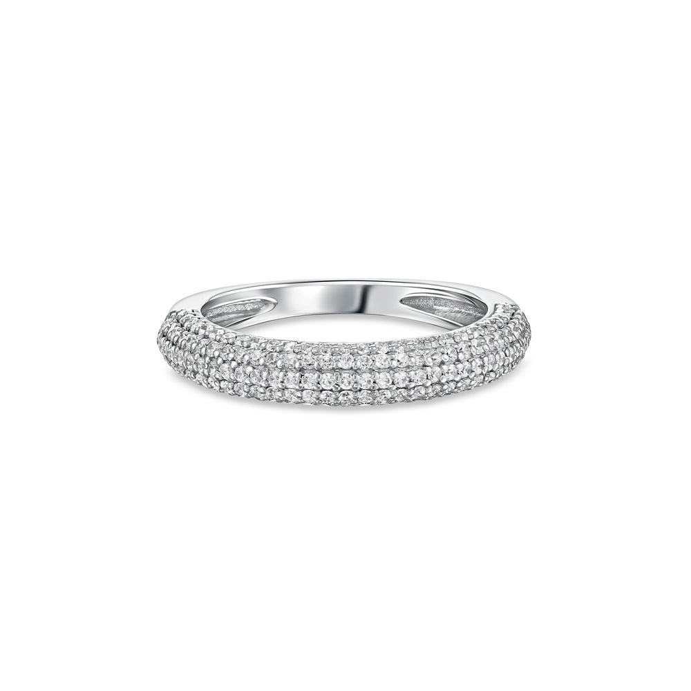 Linea Glide Midi Ring – White Diamond