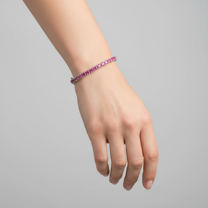 Juno Grande Tennis Bracelet – Light Pink Sapphire