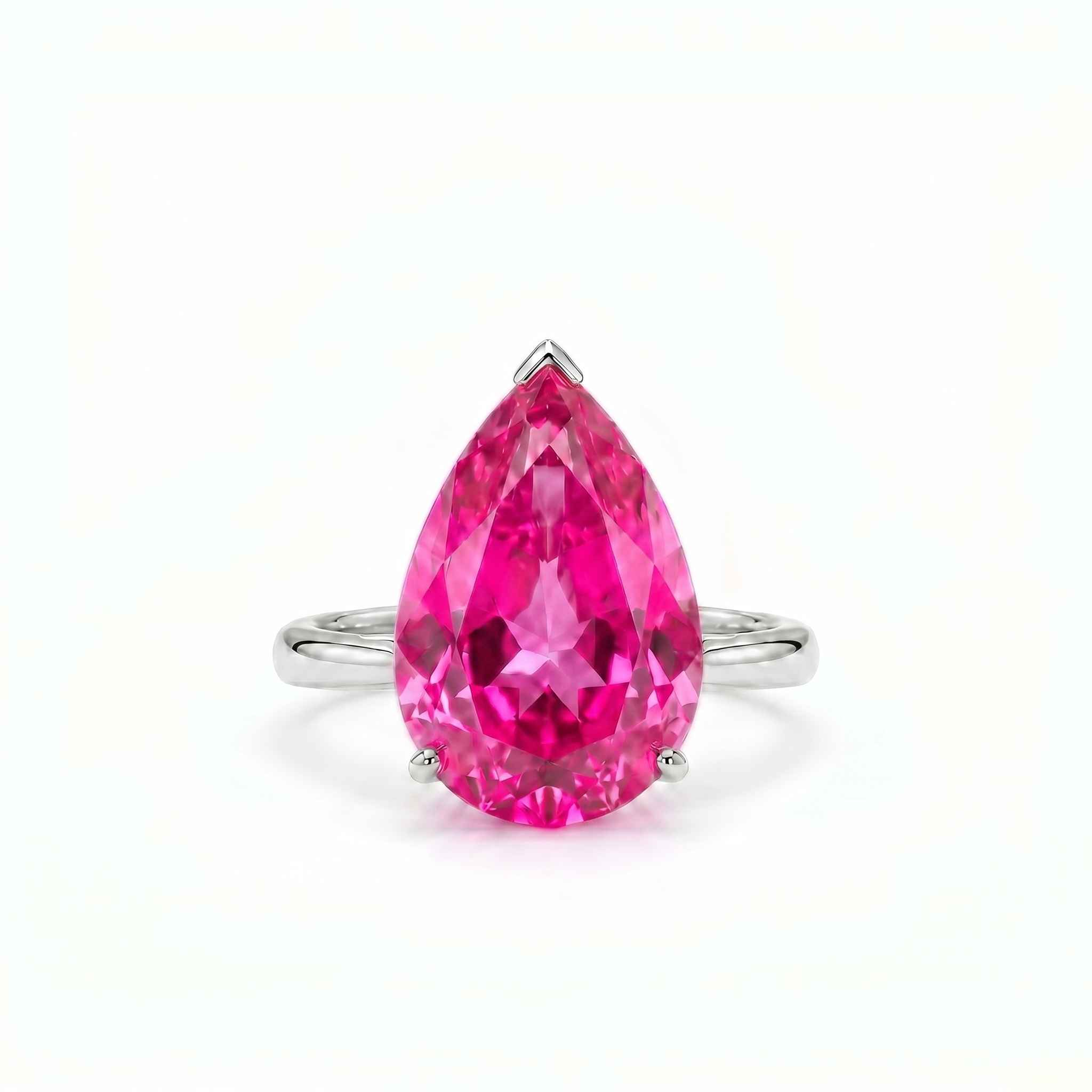 Nova Bold Solitaire Ring – Vivid Pink Sapphire